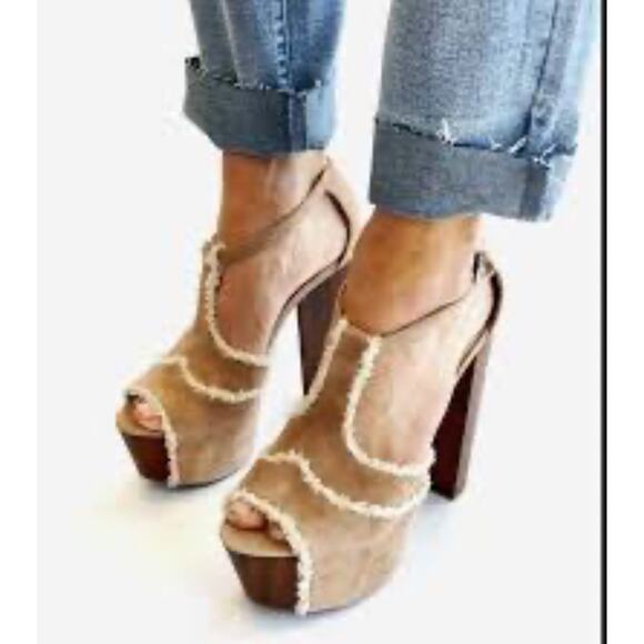 JESSICA SIMPSON DANY3 PLATFORM SANDALS 8 M 38 1/2 - Picture 10 of 11